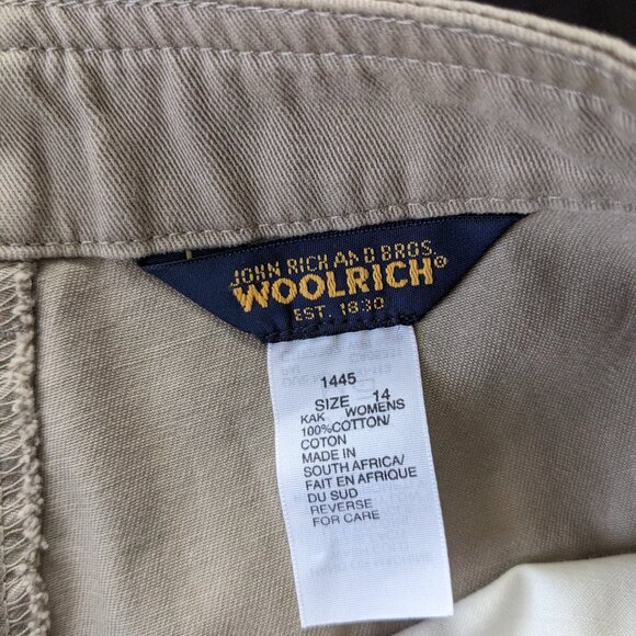 Woolrich Khaki Work Pants Size 14 New With Tags - Picture 4 of 5